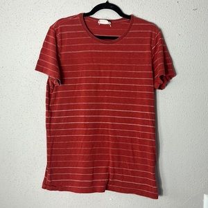 Wellen Striped Round Next Short Sleeve Mens Tee Sz M